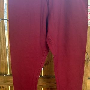 Burgundy leggings